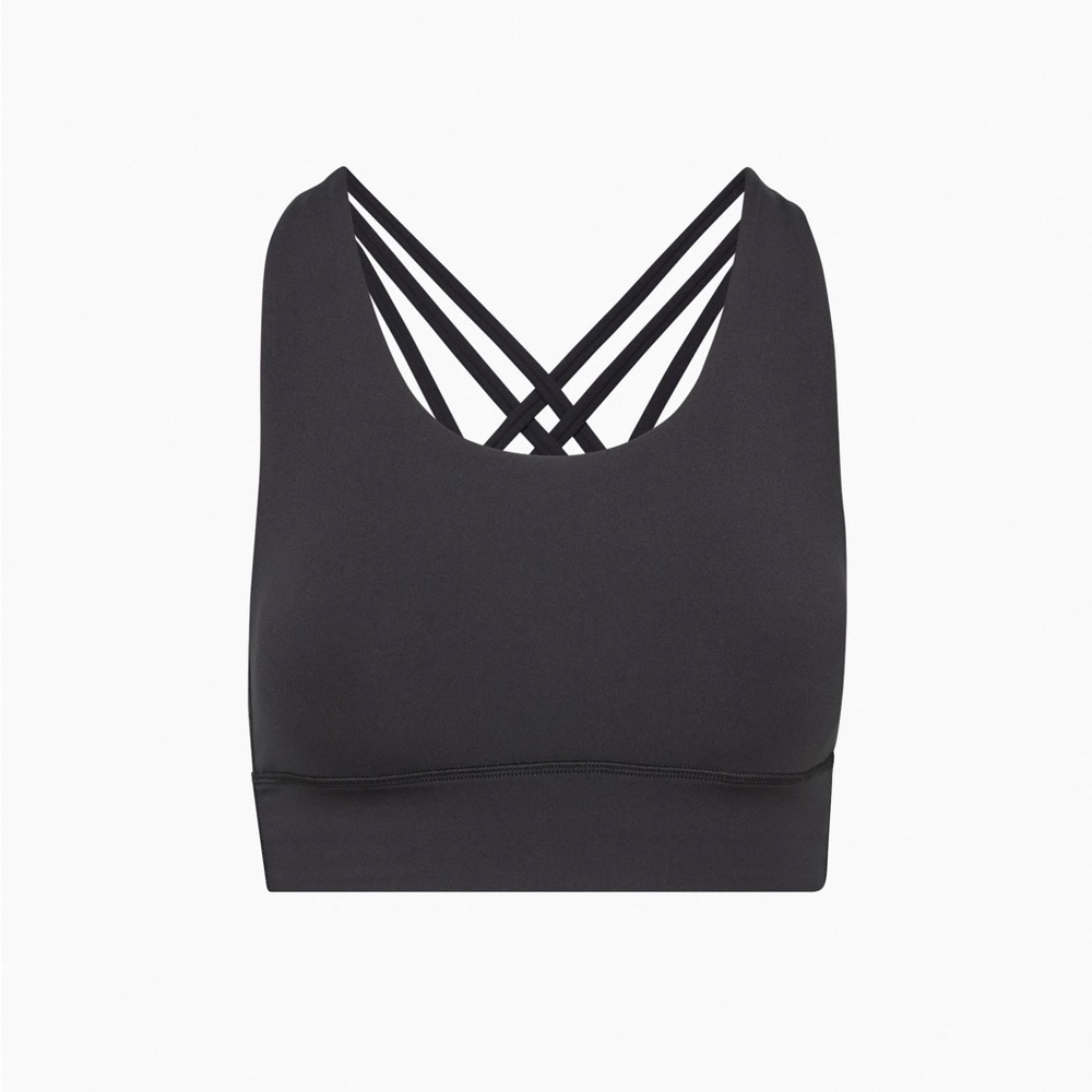Aritzia Black Cross-Back Sports Bra